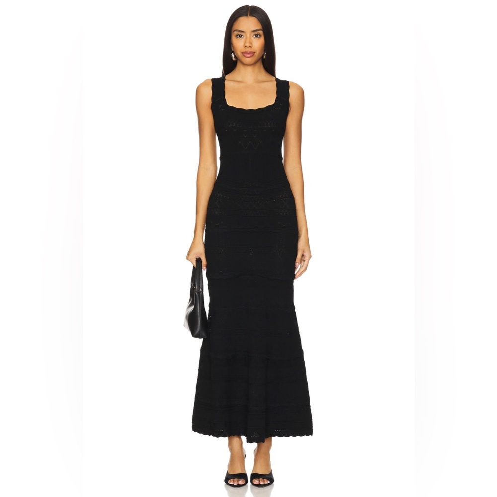 LoveShackFancy Ellaria Mixed Stitch Maxi Knit Dress, brand new with tags.